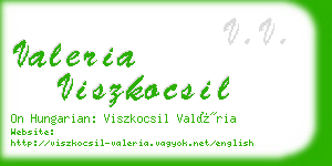 valeria viszkocsil business card